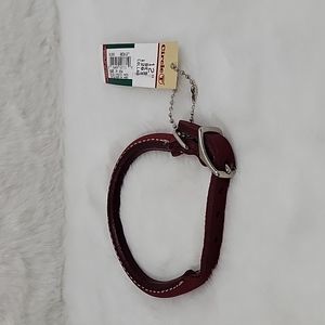 Circle T Leather 12" Collar Red